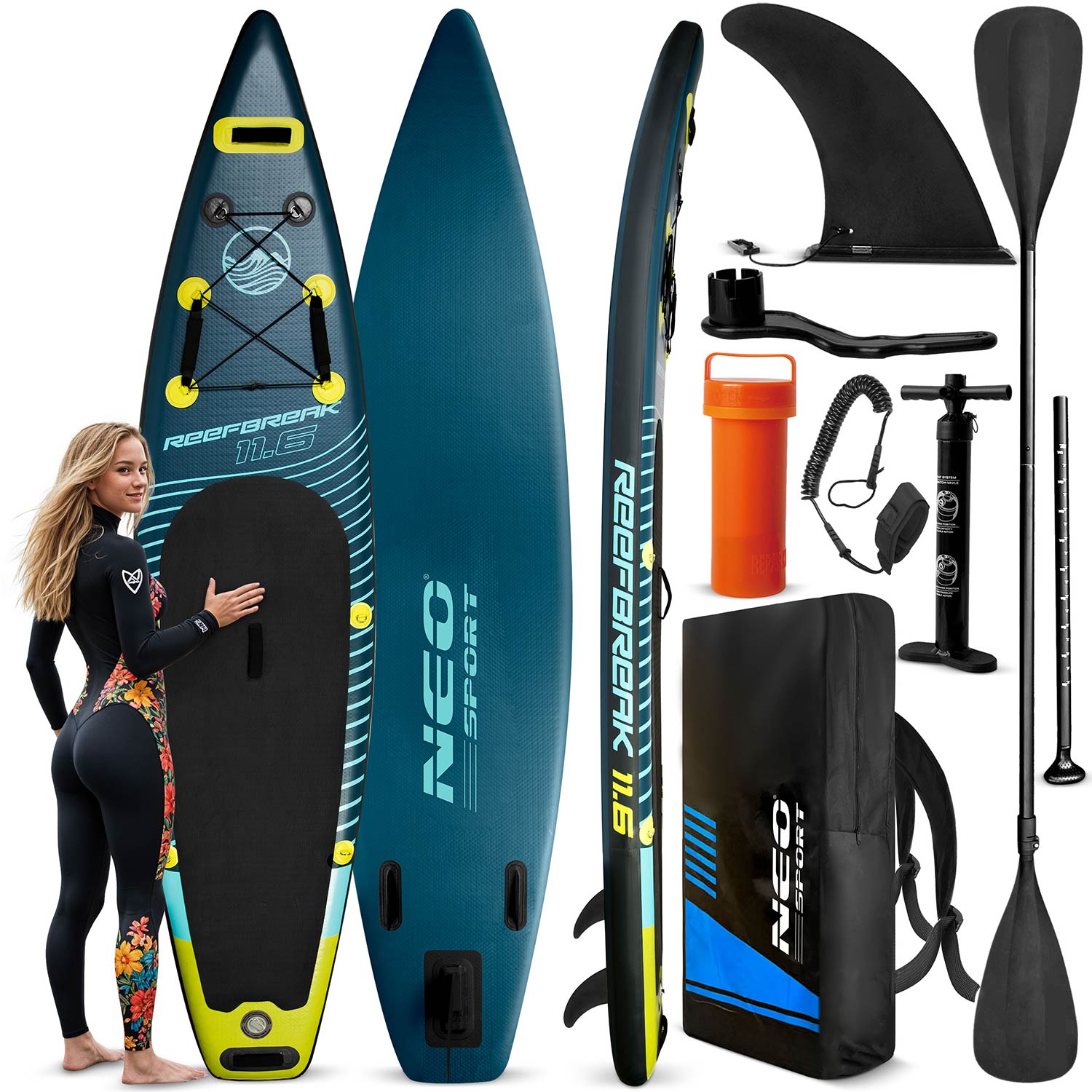 Deska SUP Reefbreak 350 x 81 x 15 cm Neo-Sport 170310