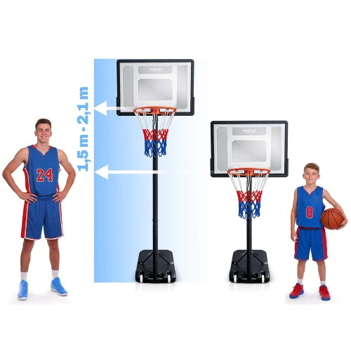 Kosz do koszykówki 150-210cm regulowany duży stabilny wolnostojący Neo-Sport NS-280