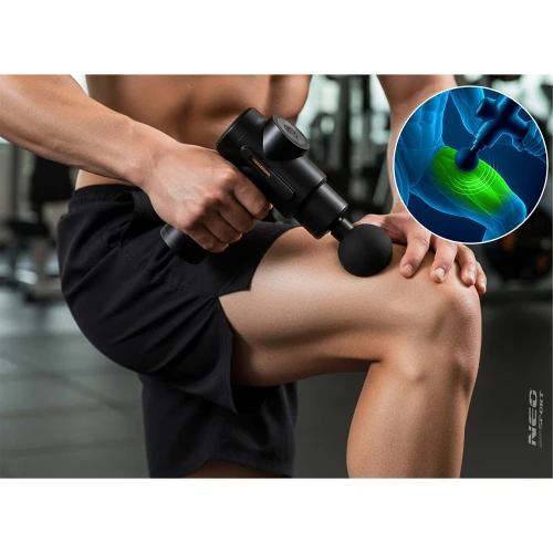 Pistolet do masażu ciała masażer 6 nakładek NS-504 Neo-sport czarny