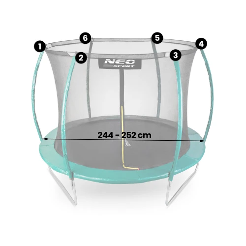 Siatka wewnętrzna do trampolin 252 cm 8ft Neo-Sport