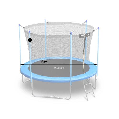 Słupek górny do trampoliny z siatką wewnętrzną 6 ft niebieski Neo-Sport