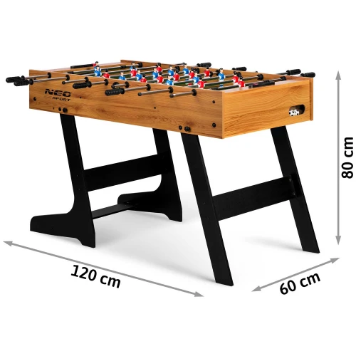 Stół do gry w piłkarzyki Neosport 121 x 61 x 80 cm NS-803 drewniana