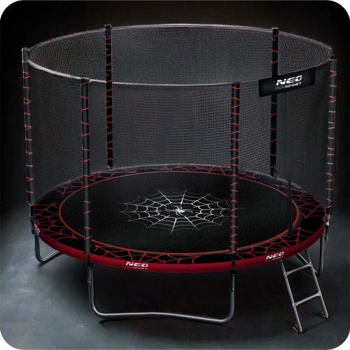 Trampolina ogrodowa 10ft/312cm z siatką zewnętrzną i drabinką Neo-Sport