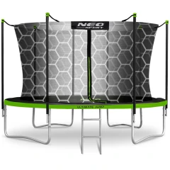 Trampolina ogrodowa 12ft/374cm z siatką wewnętrzną i drabinką Neo-Sport