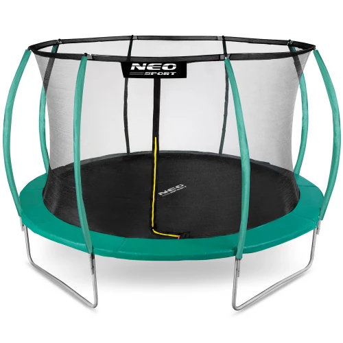 Trampolina ogrodowa 12ft/374cm z siatką, profilowanymi słupkami i drabinką Neo-Sport