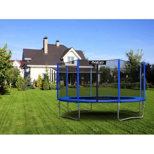 Trampolina ogrodowa 12ft/374cm z siatką zewnętrzną i drabinką Neo-Sport