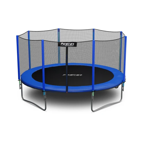 Trampolina ogrodowa 12ft/374cm z siatką zewnętrzną i drabinką Neo-Sport