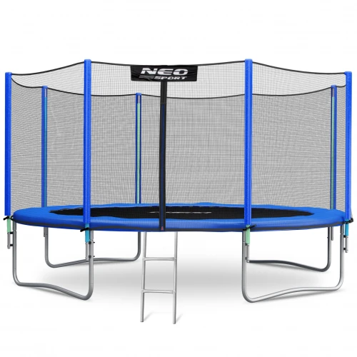 Trampolina ogrodowa 12ft/374cm z siatką zewnętrzną i drabinką Neo-Sport