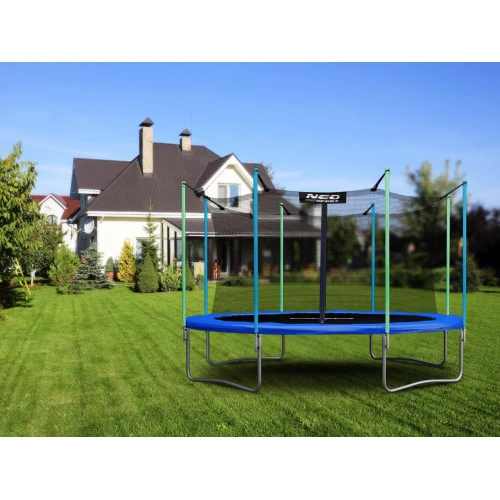 Trampolina ogrodowa 12ft/374cm z siatką wewnętrzną i drabinką Neo-Sport