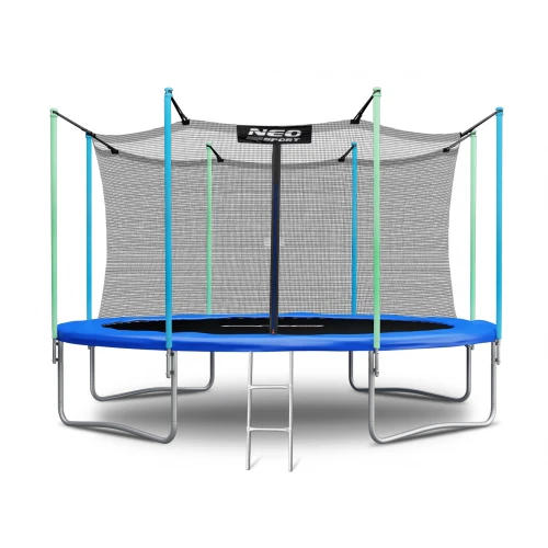 Trampolina ogrodowa 12ft/374cm z siatką wewnętrzną i drabinką Neo-Sport