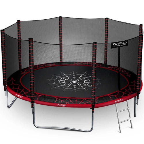 Trampolina ogrodowa 13ft/404cm z siatką zewnętrzną i drabinką Neo-Sport