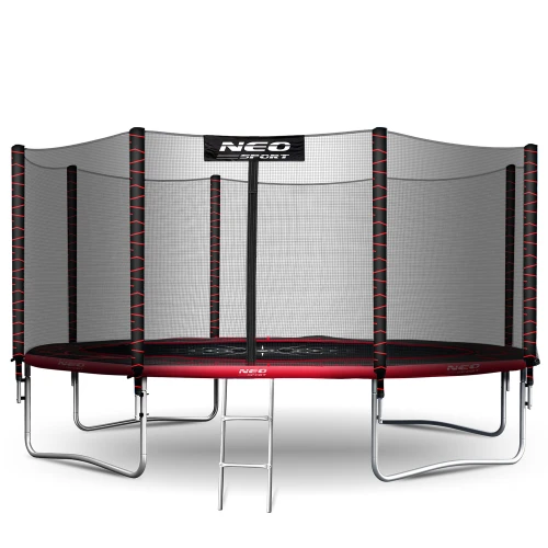 Trampolina ogrodowa 13ft/404cm z siatką zewnętrzną i drabinką Neo-Sport