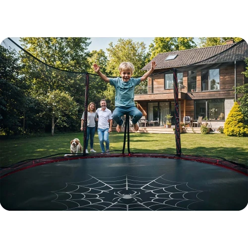 Trampolina ogrodowa 14ft/435cm z siatką zewnętrzną i drabinką Neo-Sport