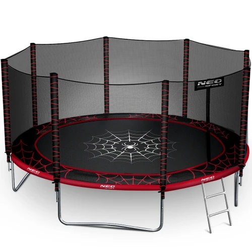 Trampolina ogrodowa 14ft/435cm z siatką zewnętrzną i drabinką Neo-Sport