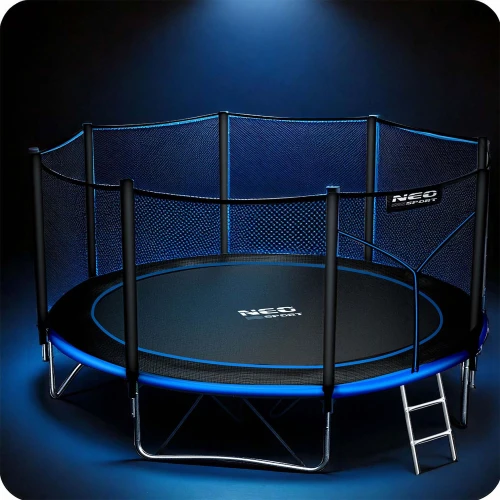 Trampolina ogrodowa 14ft/435cm z siatką zewnętrzną i drabinką Neo-Sport