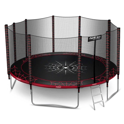 Trampolina ogrodowa 15ft/465cm z siatką zewnętrzną i drabinką Neo-Sport