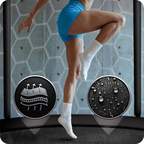 Trampolina ogrodowa 15ft/465cm z siatką wewnętrzną i drabinką Neo-Sport
