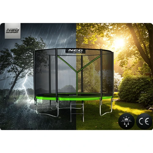 Trampolina ogrodowa 6ft/183cm z siatką zewnętrzną i drabinką Neo-Sport