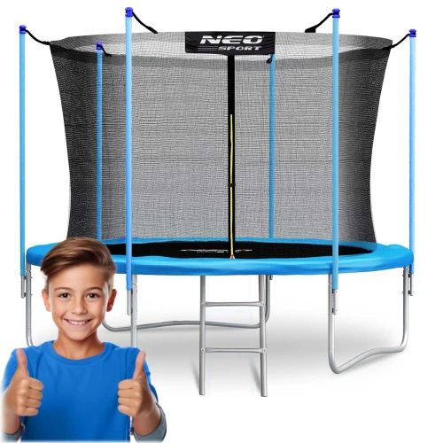 Trampolina ogrodowa 6ft/183cm z siatką wewnętrzną i drabinką Neo-Sport