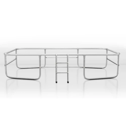 Trampolina ogrodowa prostokątna 10x7ft/305x213cm z siatką zewnętrzną i drabinką Neo-Sport